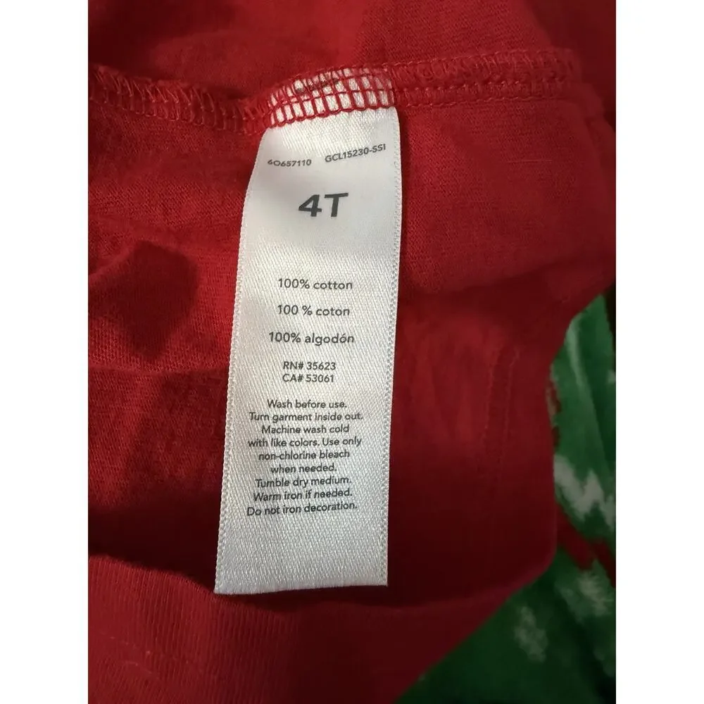 Valentines Dinosaur Long Sleeve Red Cotton Tshirt Carters Sz 4T